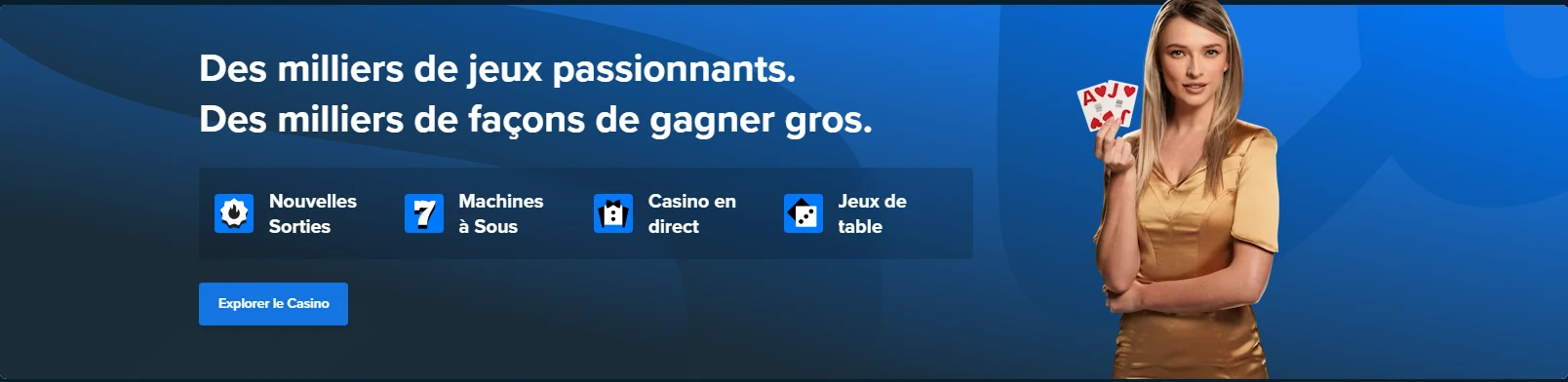 Des milliers de jeux passionnants femme sur le  banner stake casino