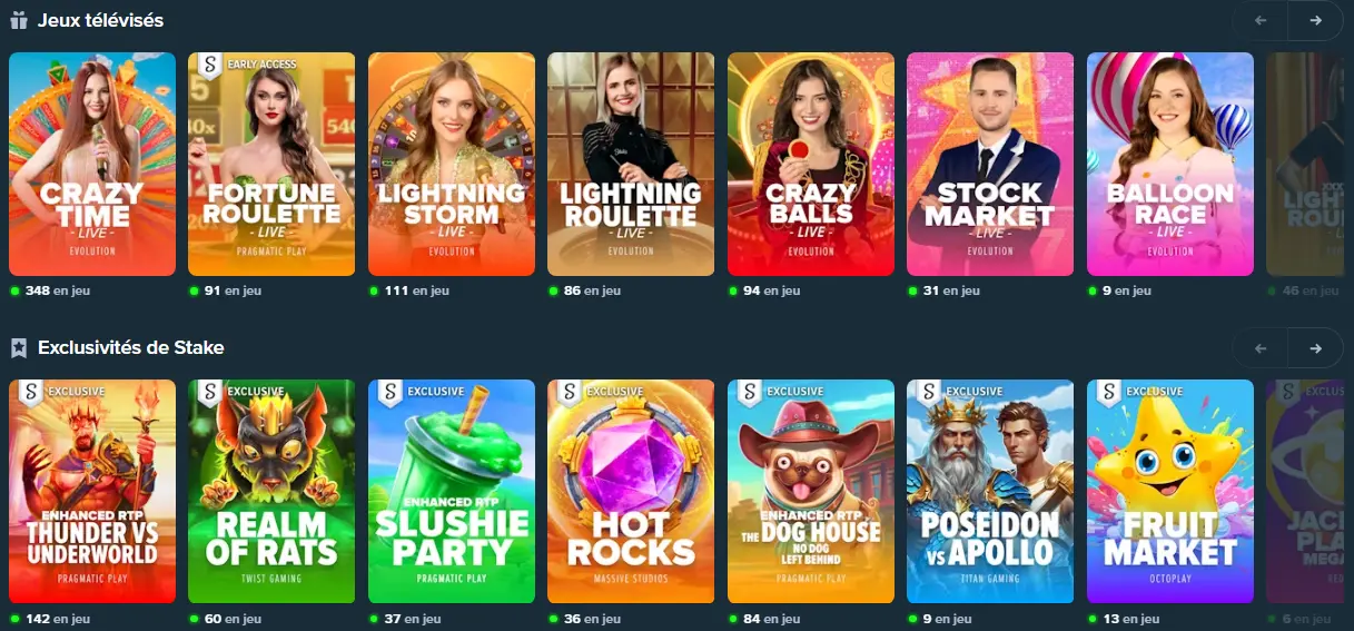 les meilleures machines à sous de Stake casino 