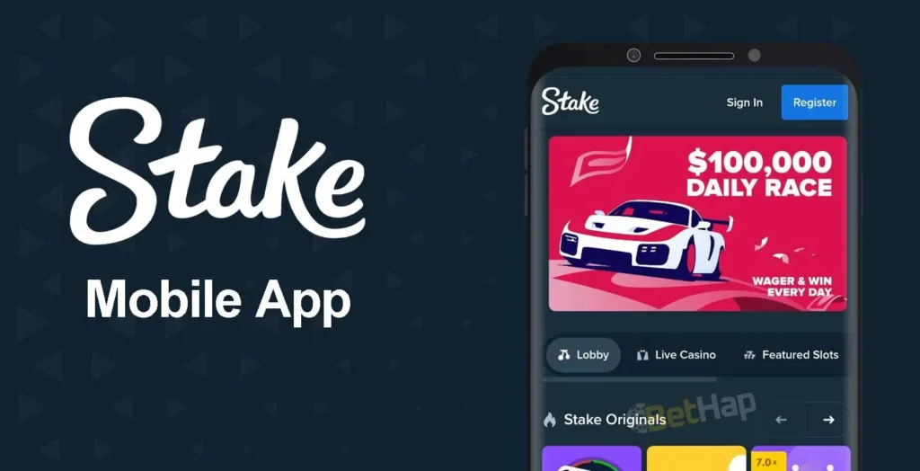 Mobile app Stake casino banniere