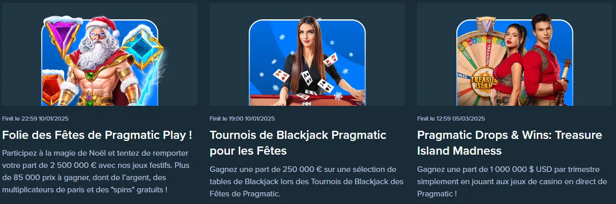 Turnois de Blackjack pragmatic pour les Fetes de Stake casino